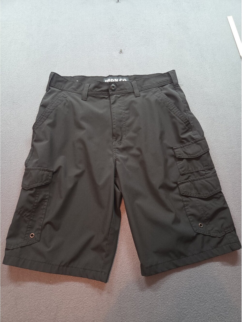 men's black cargo shorts by Iron Co. size 32W